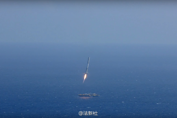 美国SpaceX公司海上回收火箭失败 去年曾成功1次