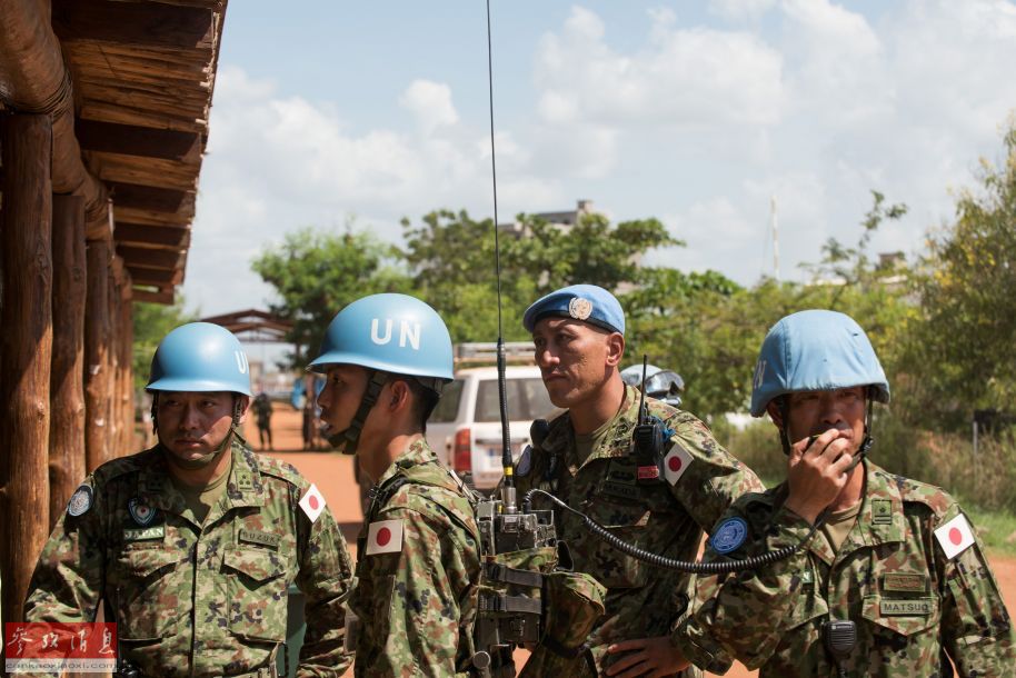 苏丹首都朱巴视察派往当地参加联合国维和行动(pko)的陆上自卫队部队