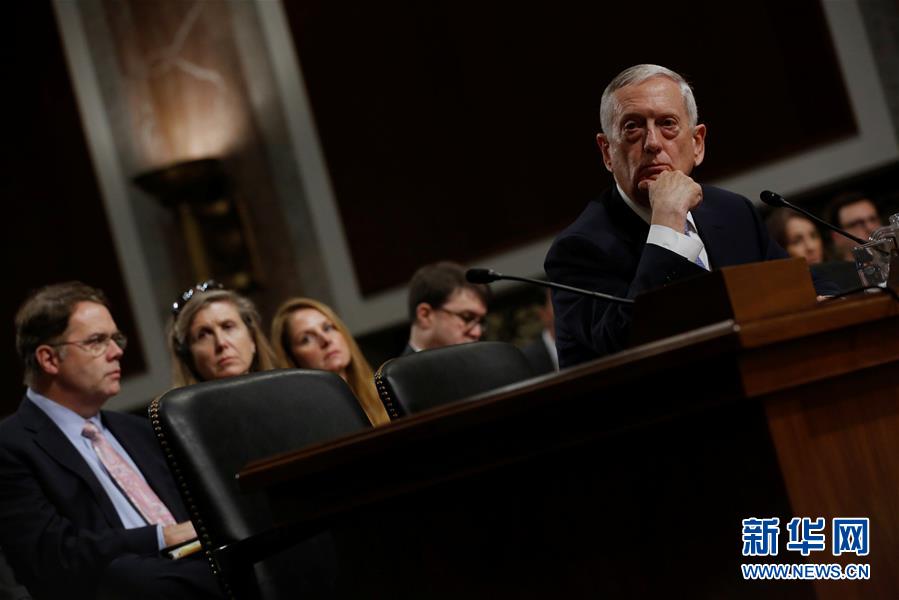 特朗普内阁国防部长提名人出席听证会组图