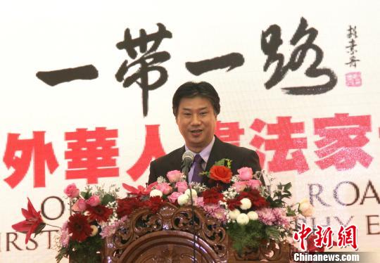 中国驻印尼大使馆文化参赞周斌到场祝贺。　林永传 摄