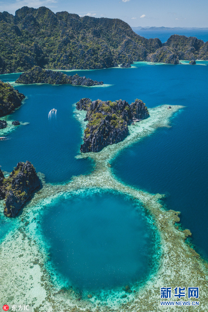 航拍菲律宾布桑加岛科隆镇 隐世海岛美如天堂-新华网