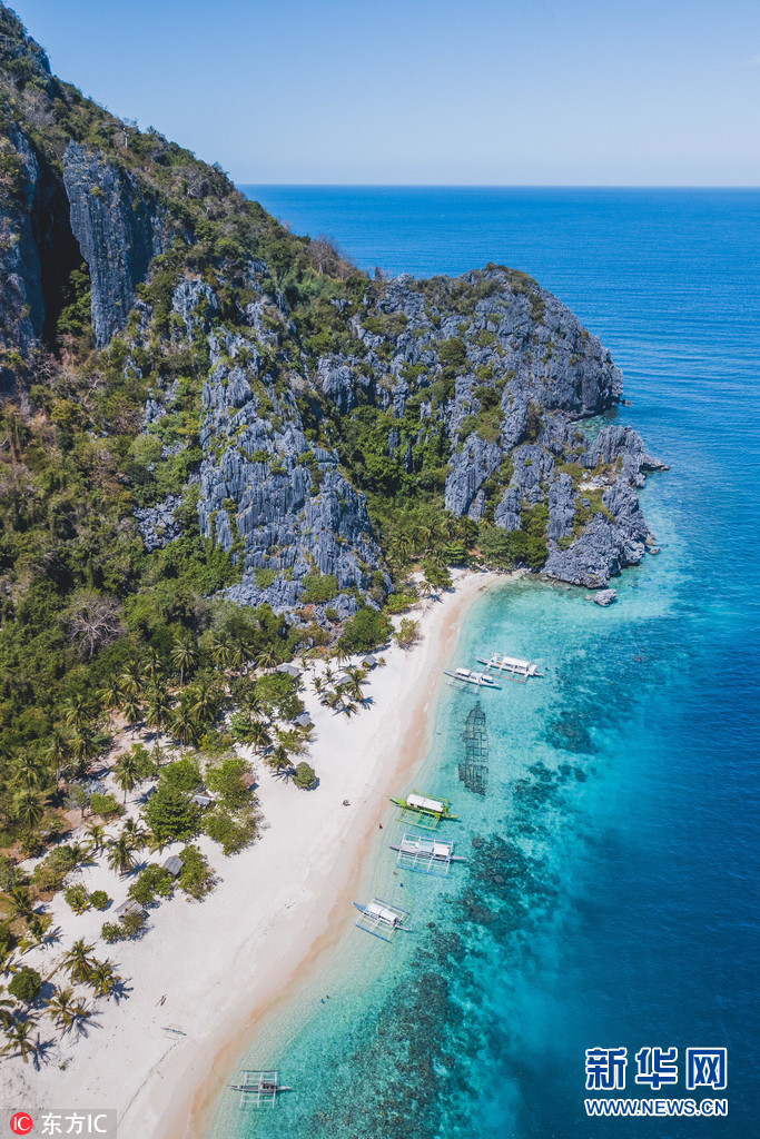 航拍菲律宾布桑加岛科隆镇隐世海岛美如天堂