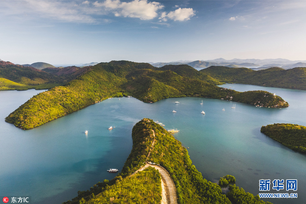 航拍菲律宾布桑加岛科隆镇隐世海岛美如天堂