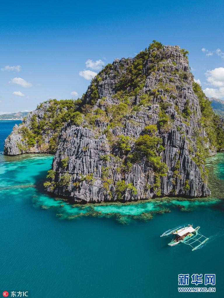 航拍菲律宾布桑加岛科隆镇 隐世海岛美如天堂