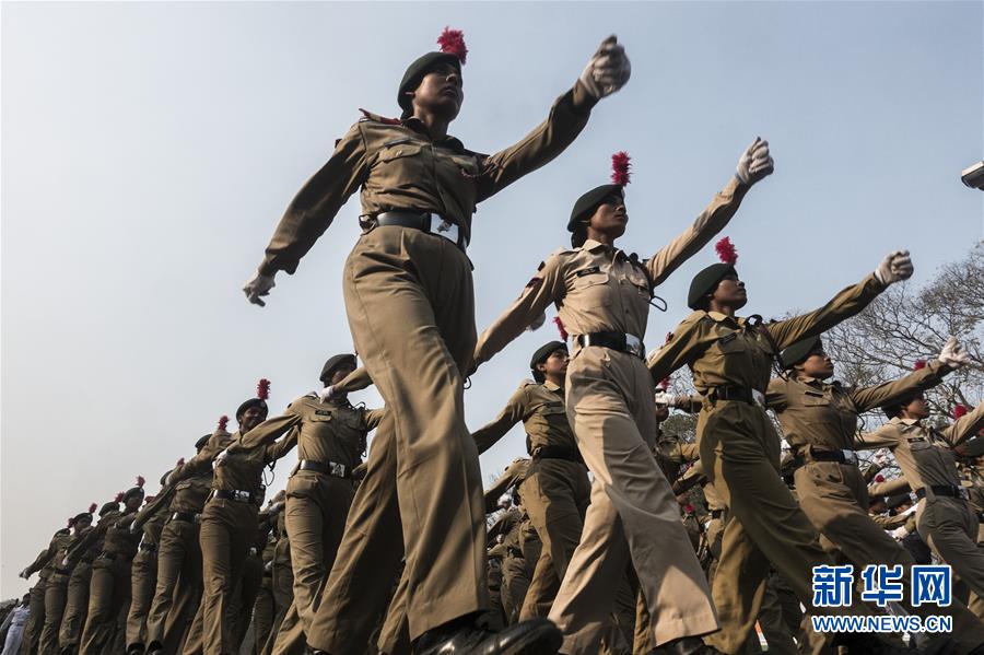 （国际）（1）印度举行共和国日庆典彩排
