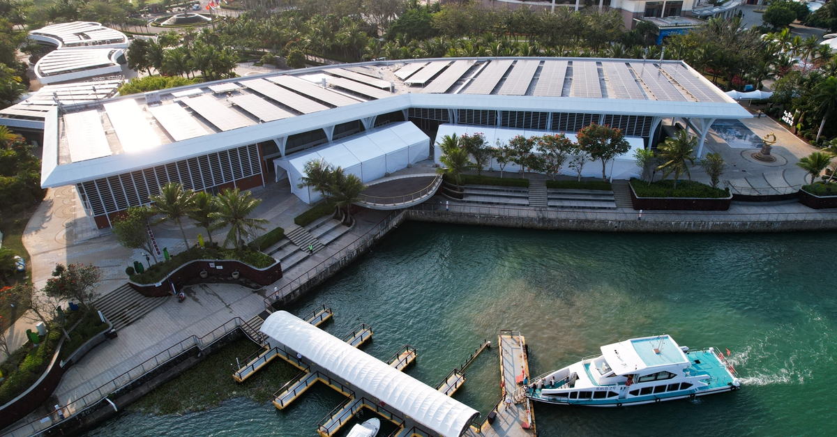 鸟瞰博鳌零碳示范区