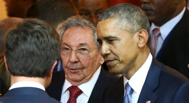 美古领导人在美洲峰会上见面