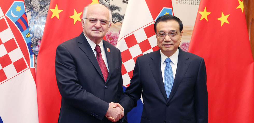 李克强会见克罗地亚议长莱科