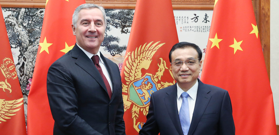 李克强会见黑山总理久卡诺维奇