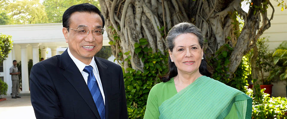 李克强会见印度国大党主席索尼娅&middot;甘地