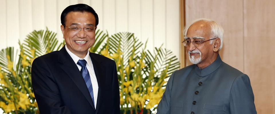 李克强会见印度副总统、联邦院议长安萨里