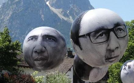 七国峰会在抗议声中开幕（高清）