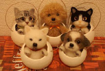 日本工艺大师的羊毛毡作品 活灵活现