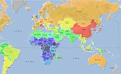 全球智商分布图：中国人、日本人、朝鲜人智商最高