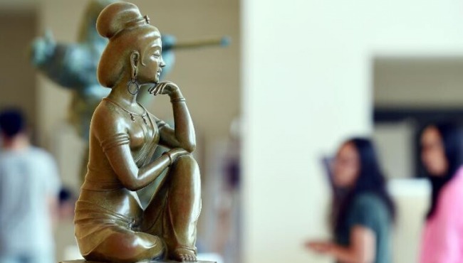 中韩两国丝路主题雕塑汇聚兰州