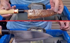 日本磨刀大师超群手艺